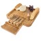 Hastings Home Bamboo Cheese Serving Tray with 4 Piece Stainless Steel Cutlery Set and Storage, Charcuterie Board 590915WWY - alternate 3
